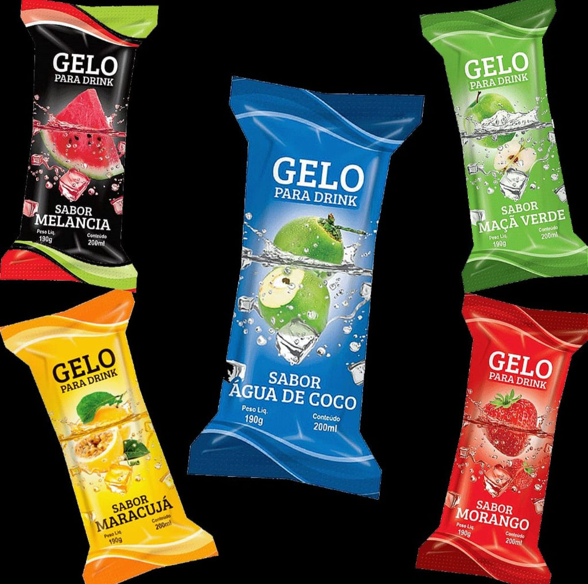 Embalagens Para Gelo Saborizado